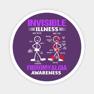 Fibromyalgia Awareness, Invisible Illness, Fibromyalgia Survivor, Fibromyalgia Warrior, Fibromyalgia Support Magnet